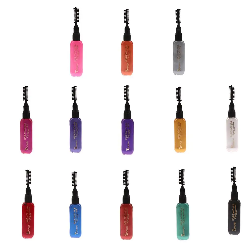 Temporary Hair Color Mascara Unisex Cream Hypoallergenic Disposable Streaks for Adults All Hair Types
