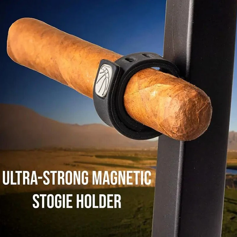 Portable Magnetic Cigar Holder Case - Anti-Slip Cigar Clip - Durable Cigar Stand for Travel & Home Use