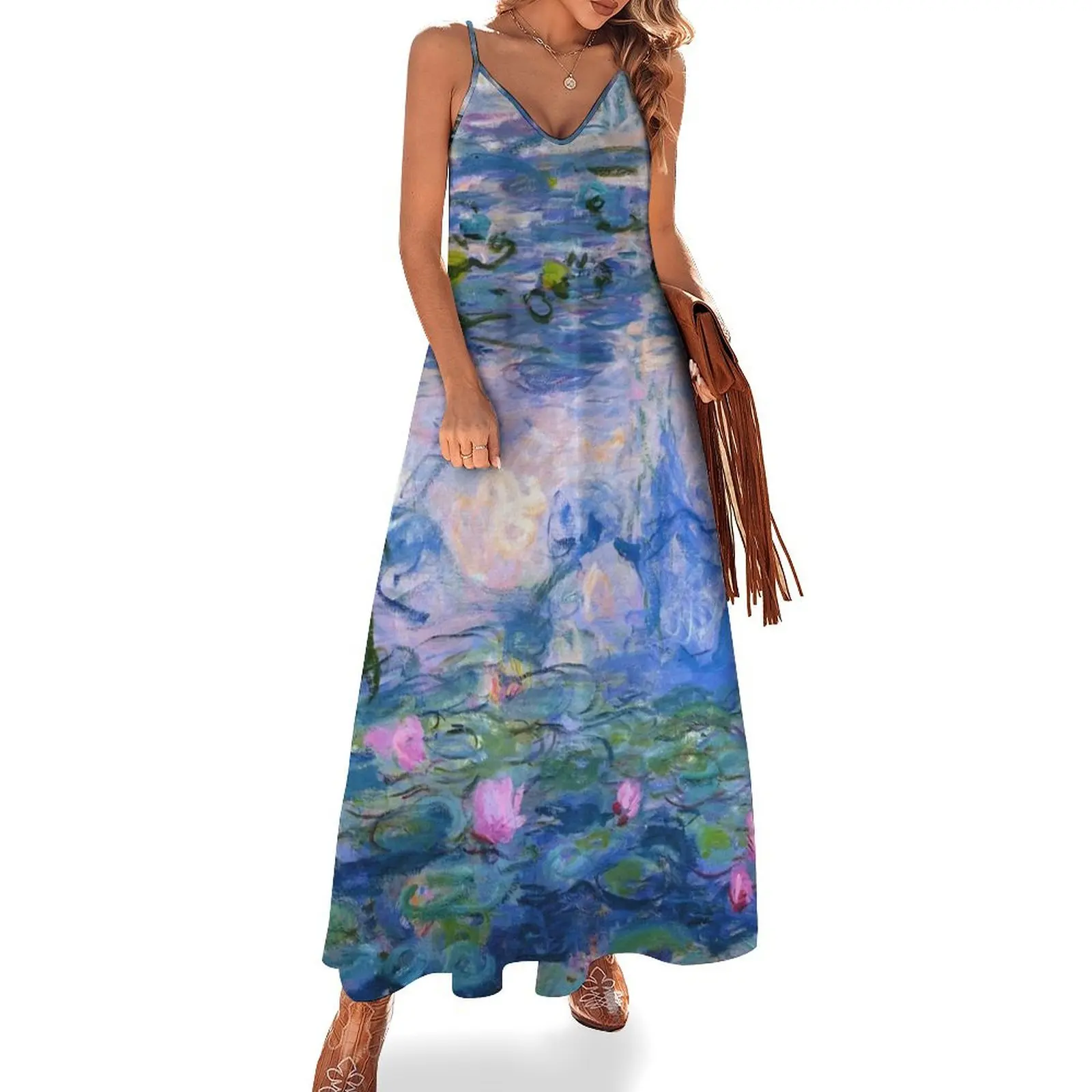 

Claude Monet Water lilies (16) Sleeveless Dress women's summer jumpsuit Dress for girls Dress