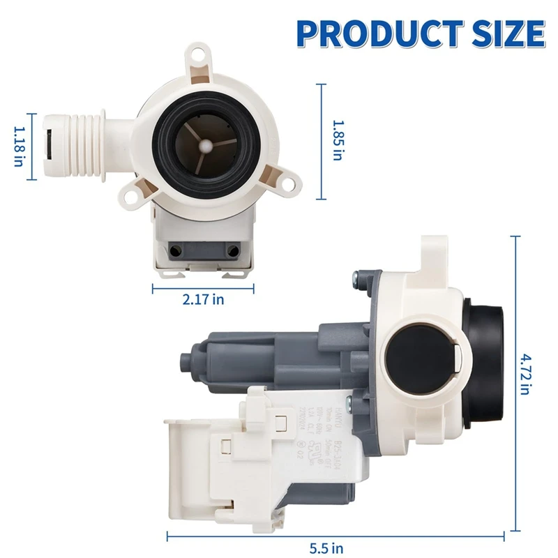 Deseo W 11399437   W 11259498   OEM de la bomba de drenaje de la lavadora parte 120V 60Hz 1.2A para Whirlpool Maytag Kenmore