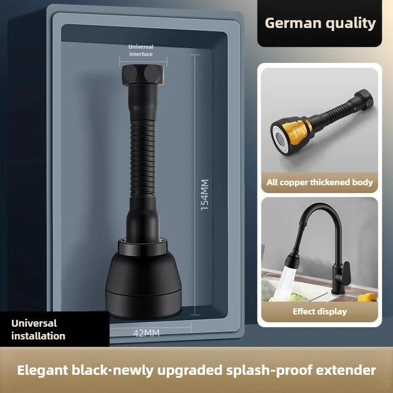 

Faucet booster anti-base water god faucet foaming device, universal rotating kitchen extended faucet extender