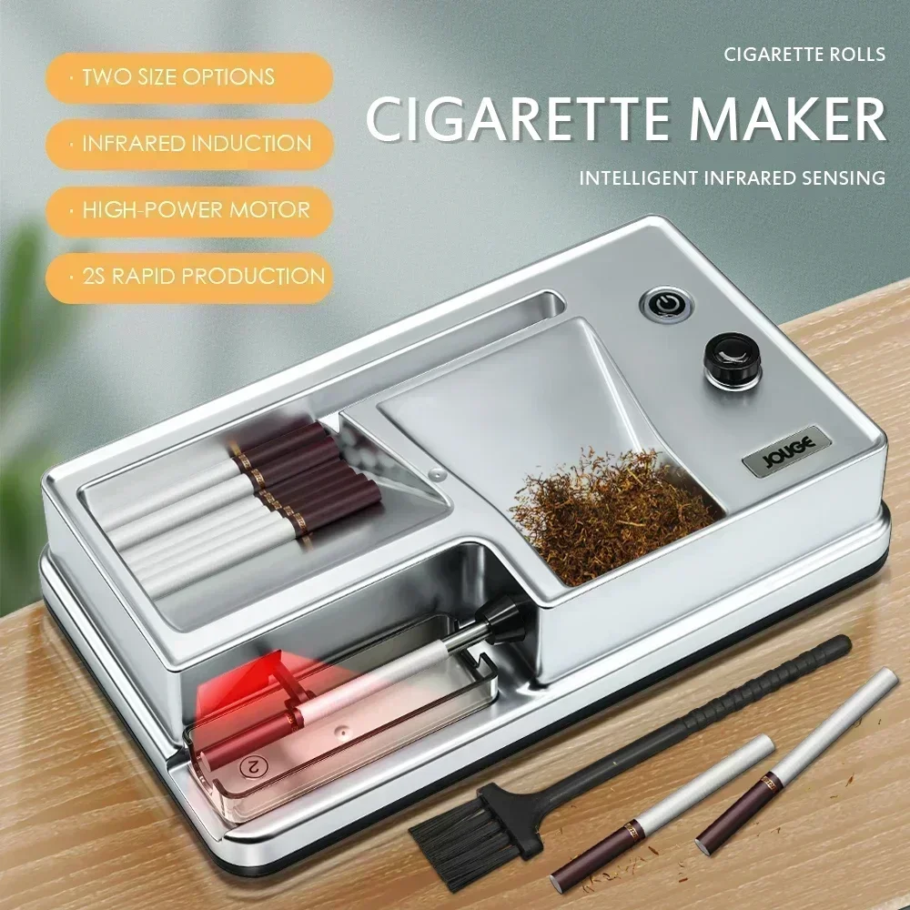 

Infrared Automatic Cigarette Maker 6.5/8mm Electric Cigarette Rolling Machine Injector Tobacco Grind Filling Cigarette Roller