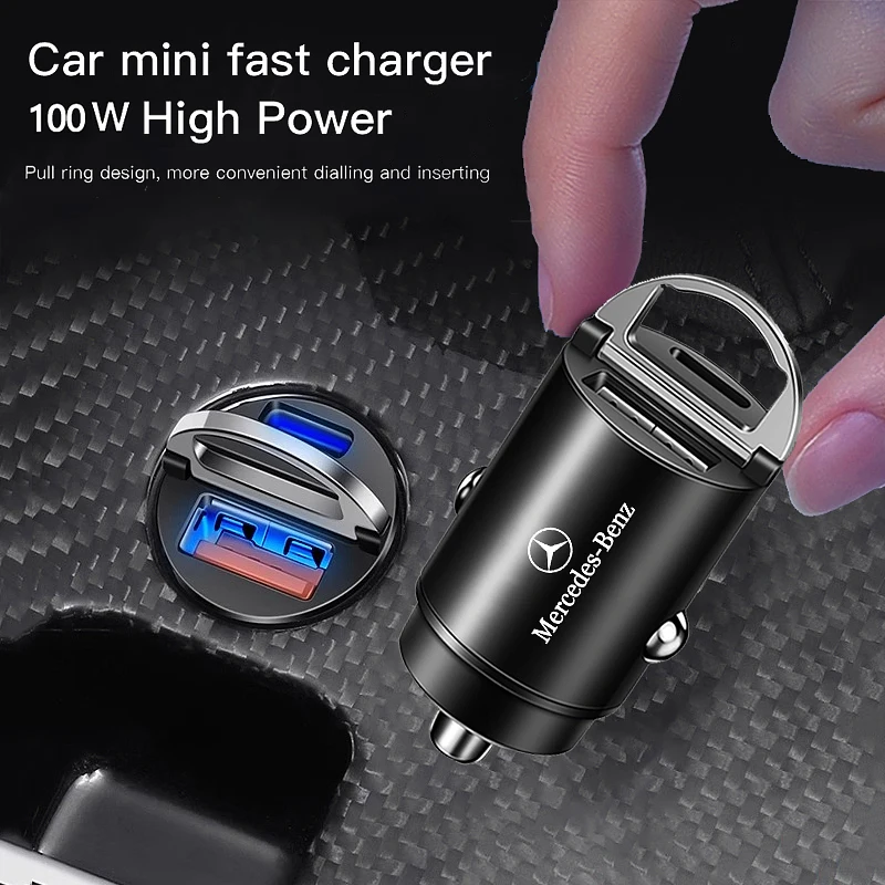 Micro Car Quick Charger Vehicle Cigarette Lighter Convert Plug For Mercedes Benz AMG W203 W206 W220 W205 W211 W212 W201 W210 GLC