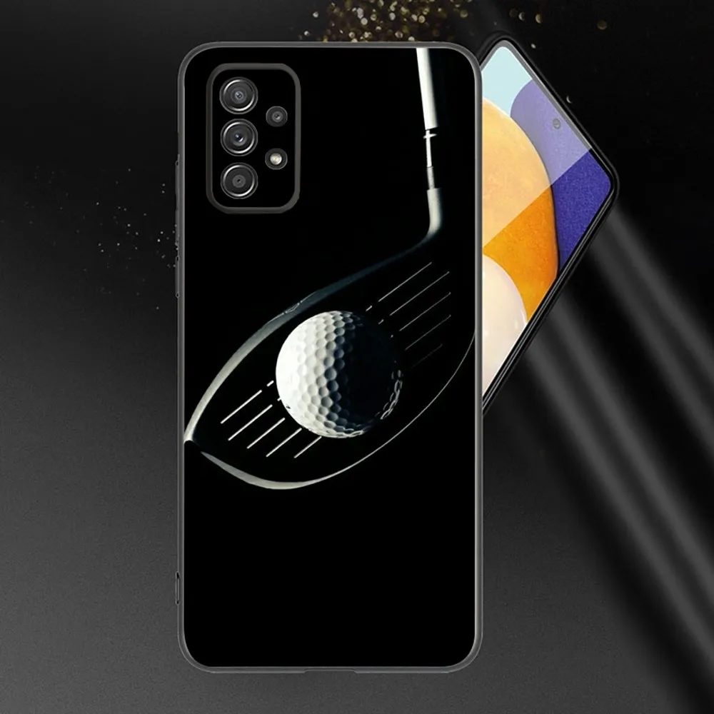 Sport Golf Ball Phone Case For Samsung Galaxy A13,A21s,A22,A31,A32,A52,A53,A71,A80,A91 Soft Black Phone Cover