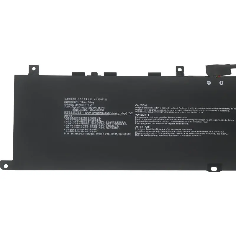 BTY-M57 Laptop battery For GP66 GP76 MS-17K3 10UG Series Notebook 15.2V 4280mAh 65Wh