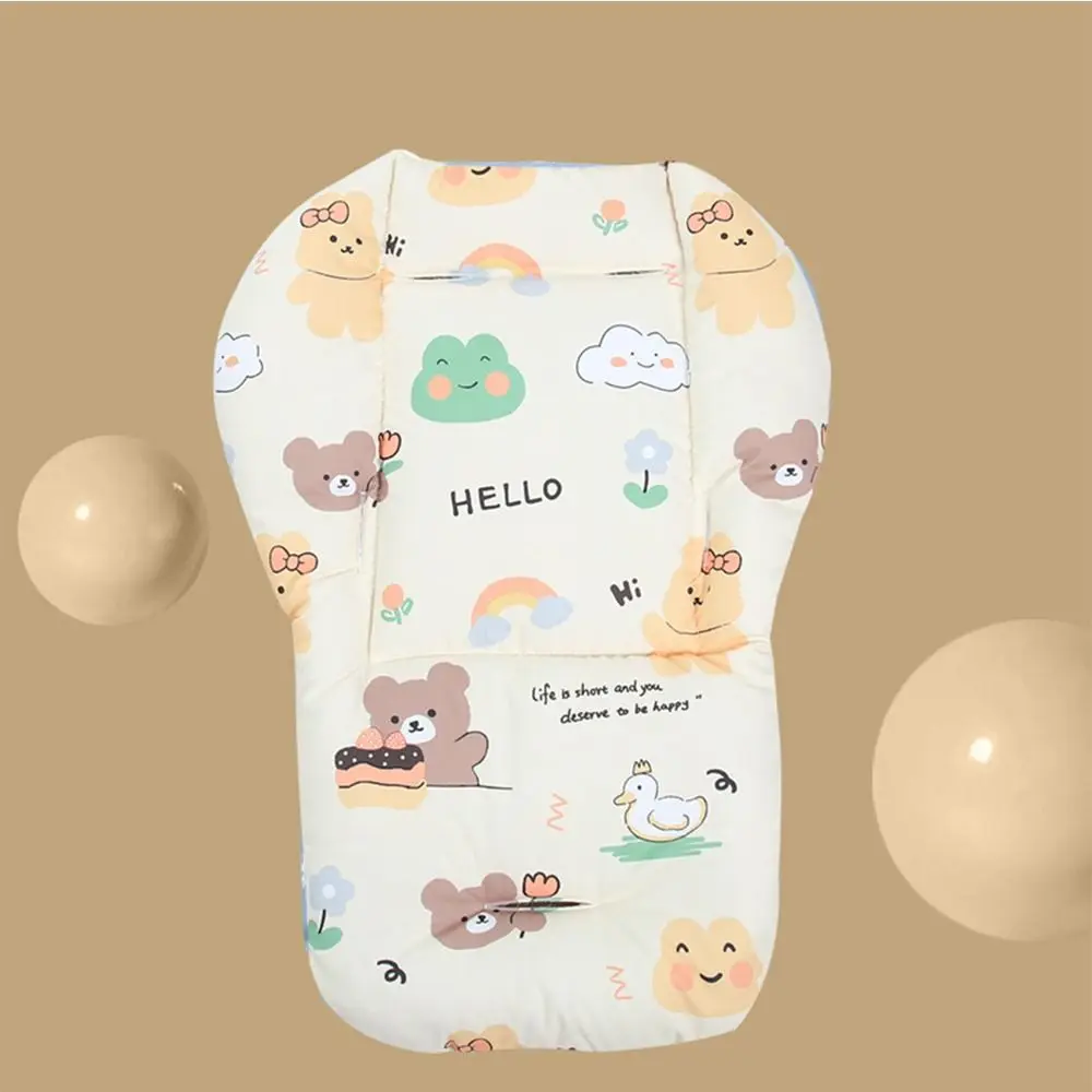 Cartoon Pattern Baby Stroller Cushion Stroller Accessories Baby Seat Cushion Pushchair Car Mat Car Seat Seat Liner