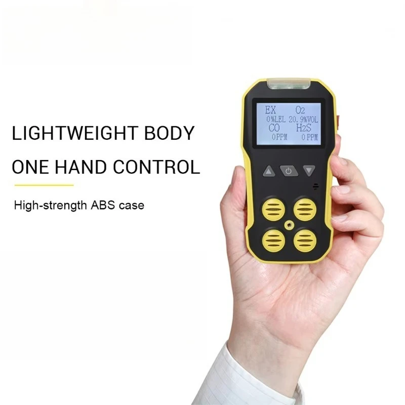 BH-4A Handheld Multi Gas Detector 4 in 1, Gas Analyzer for Methane, Oxygen, Carbon Monoxide, Hydrogen Sulfide Detection