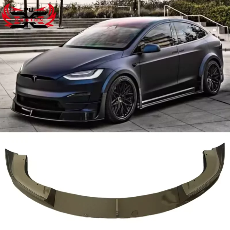 

RZ Style Front Lip Front bumper Carbon Fiber For Tesla Model X Plaid 2021-2023 Car Body Kit Accessories