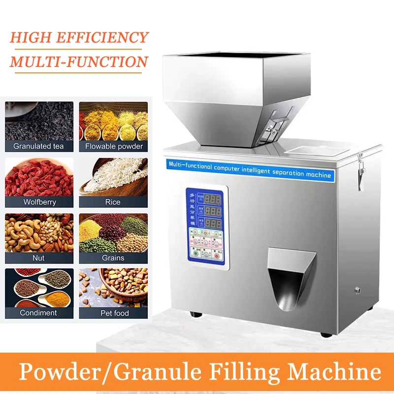 1-100g Automatic Granule Powder Filling Weighing Machine For Food Seeds Coffee Bean Rice Packing Machinery