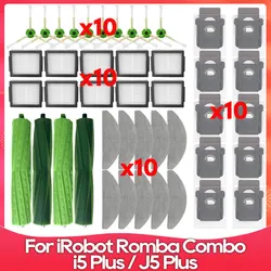 Compatibile con iRobot Roomba Combo i5, i5+, j5, j5 Plus Ricambi Accessori Spazzola principale laterale Filtro Mocio Sacchetto per la polvere