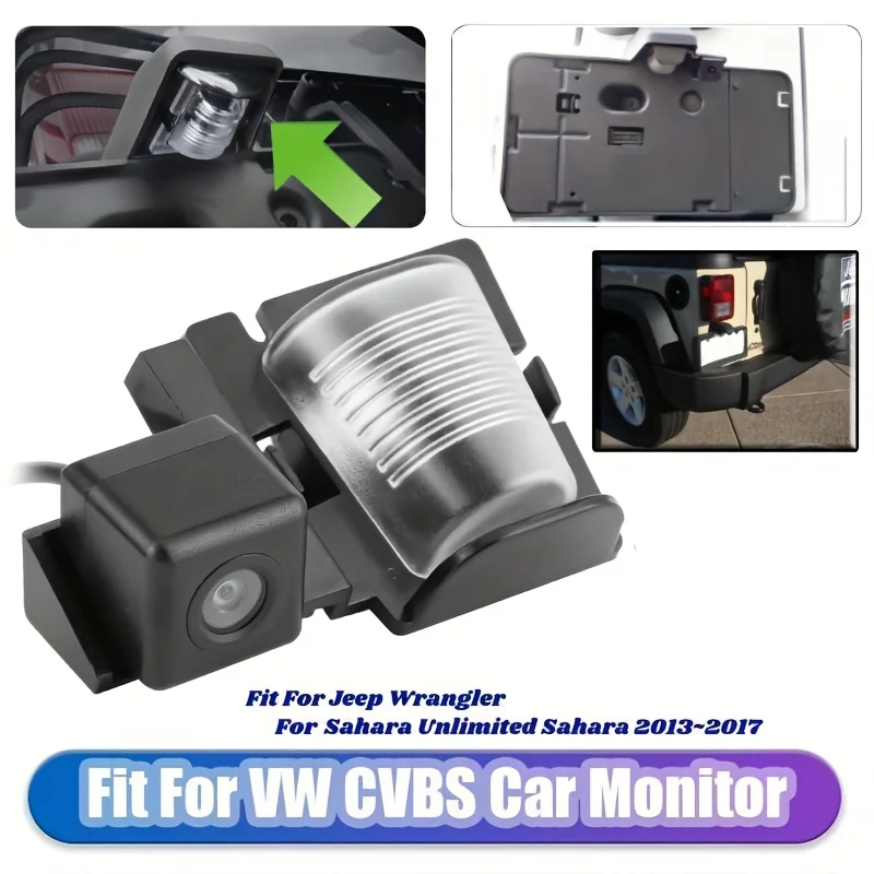 Camera for Special License Plate Lighting Designed for Jeep for Wrangler Sahara Unlimited Models from 2013 to 2017, Compatible