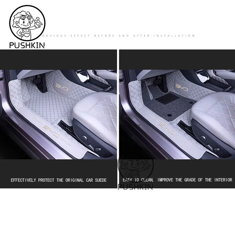 LHD RHD Car Floor Mats For BYD Sealion 7 sealion 07 2025 2026 Custom Auto Foot Pads Automobile Carpet Cover Interior Accessories