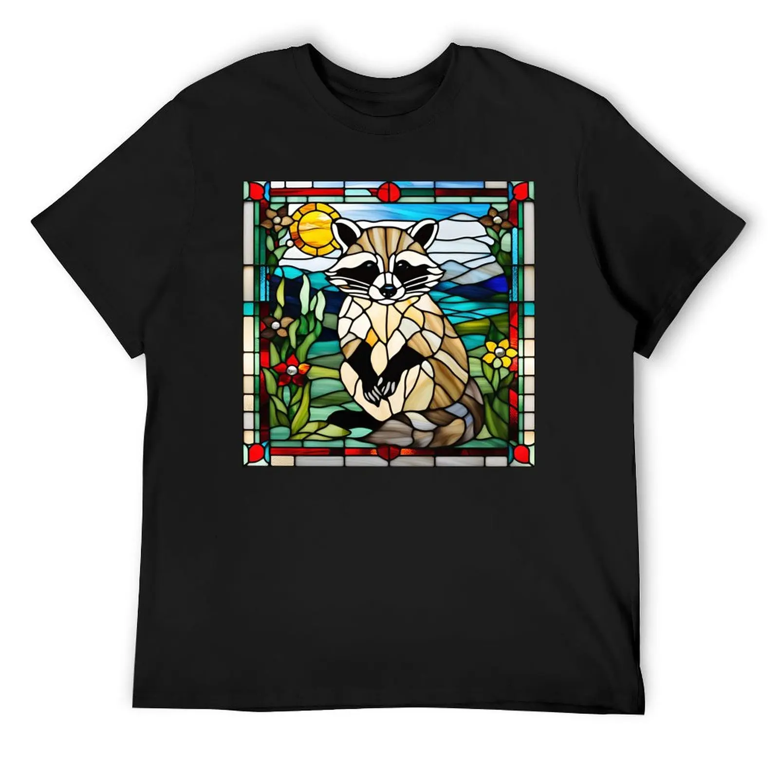 Stained Glass Raccoon T-Shirt essential t shirt graphic shirts vintage anime shirt mens t shirts casual stylish