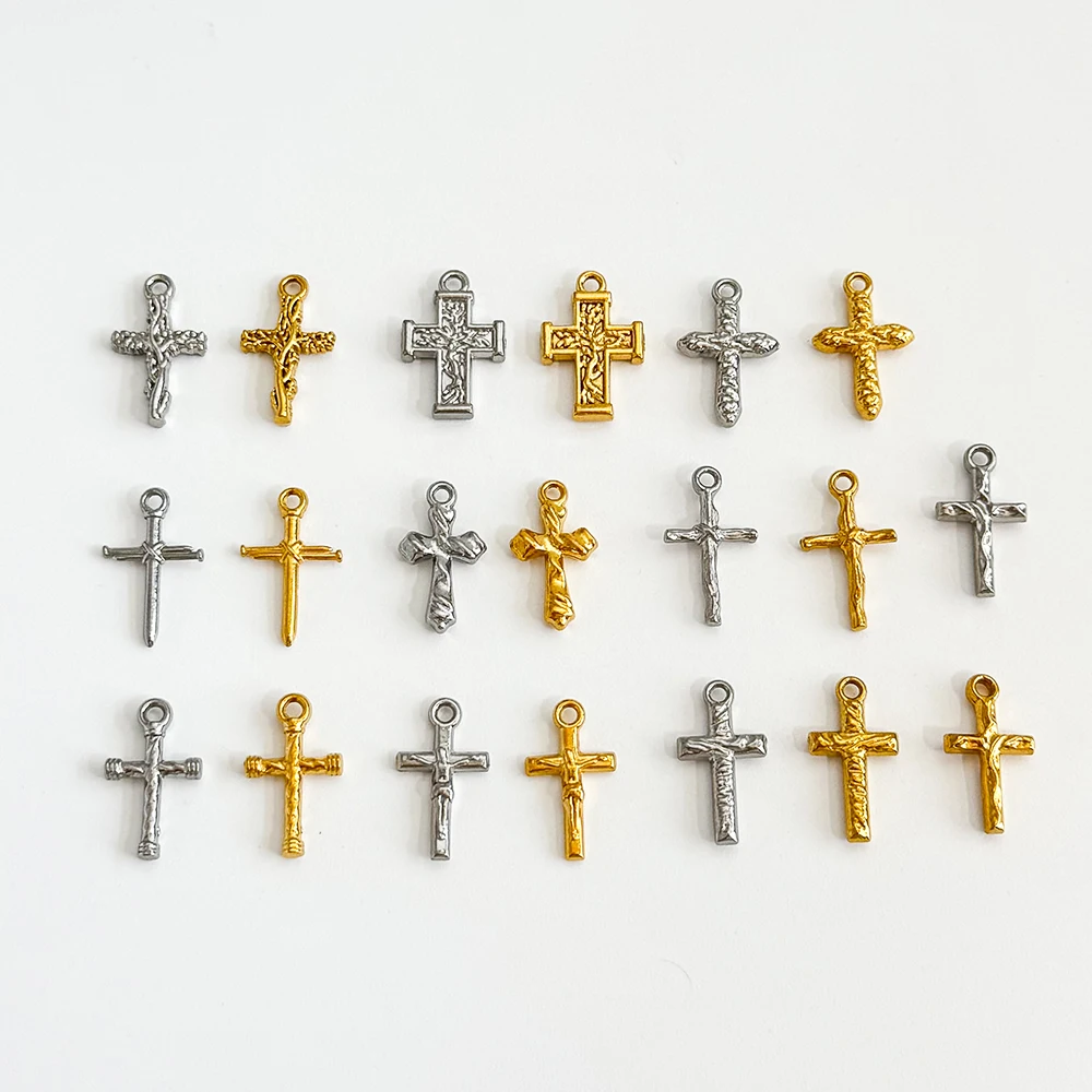 

Cordial Design 100Pcs Stainless Steel Charms/Hand Made/Pendant For Bracelet/Cross Shape/Jewelry Findings & Components #195341