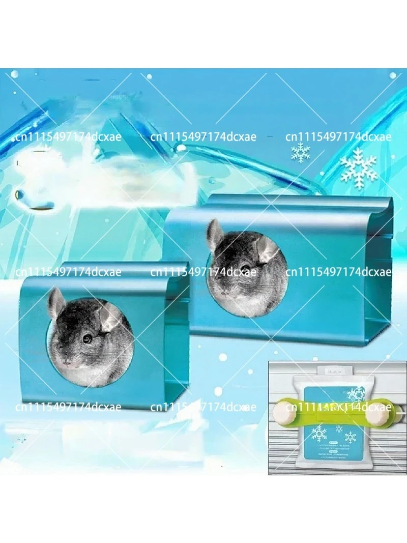 Aluminum Alloy Small Animal Cooling Nest Guinea Pig House Summer Ice Pad Chinchilla Hideout