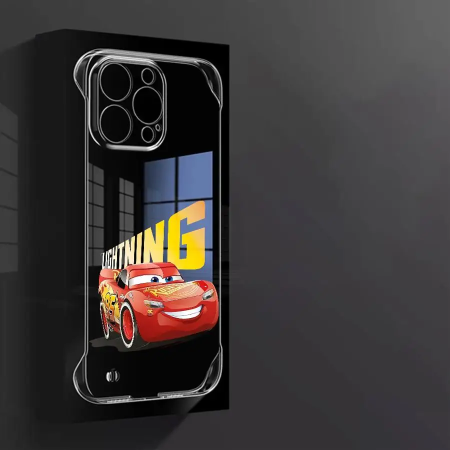 Legal relâmpago mcqueen disney claro caso de telefone duro para iphone 16 pro 13 pro max 14 15 pro max 11 12 capa transparente