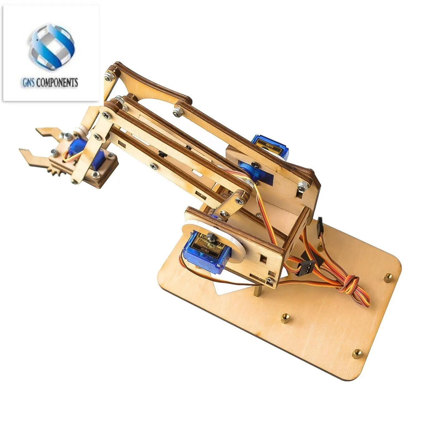 4 DOF Unassembly Acrylic Mechanical Arm Robot Manipulator Claw for Arduino Maker Learning DIY Kit Robot