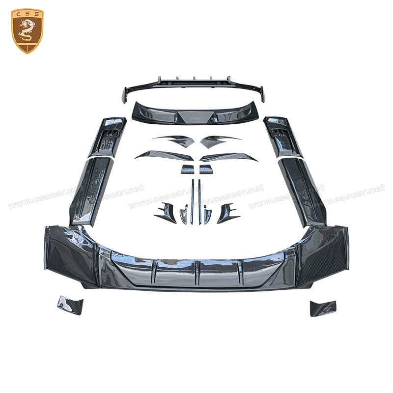 Fit For Lotus Eletre Dry Carbon Fiber Body Kit Front Rear Bumper Lip Splitter Wheel Arch Flare Canard Trunk Spoiler ABINA Style