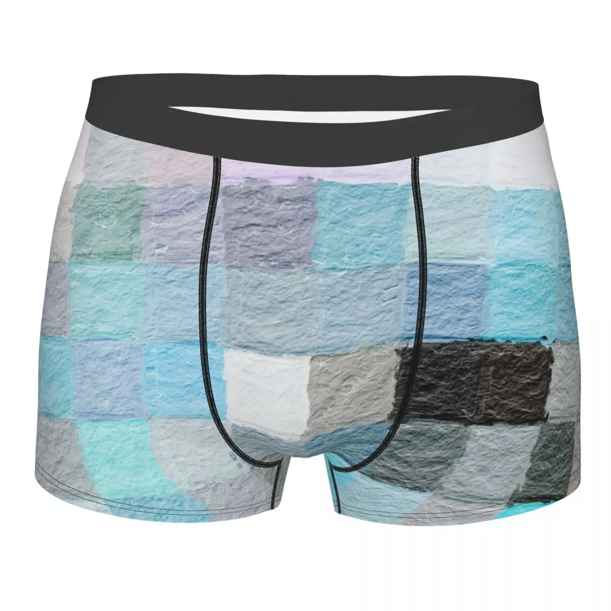 Abstract Mosaic Of Pastel Man Underwear Geometric Colorful  Boxer Briefs Shorts Panties Sexy Breathable Underpants for Male