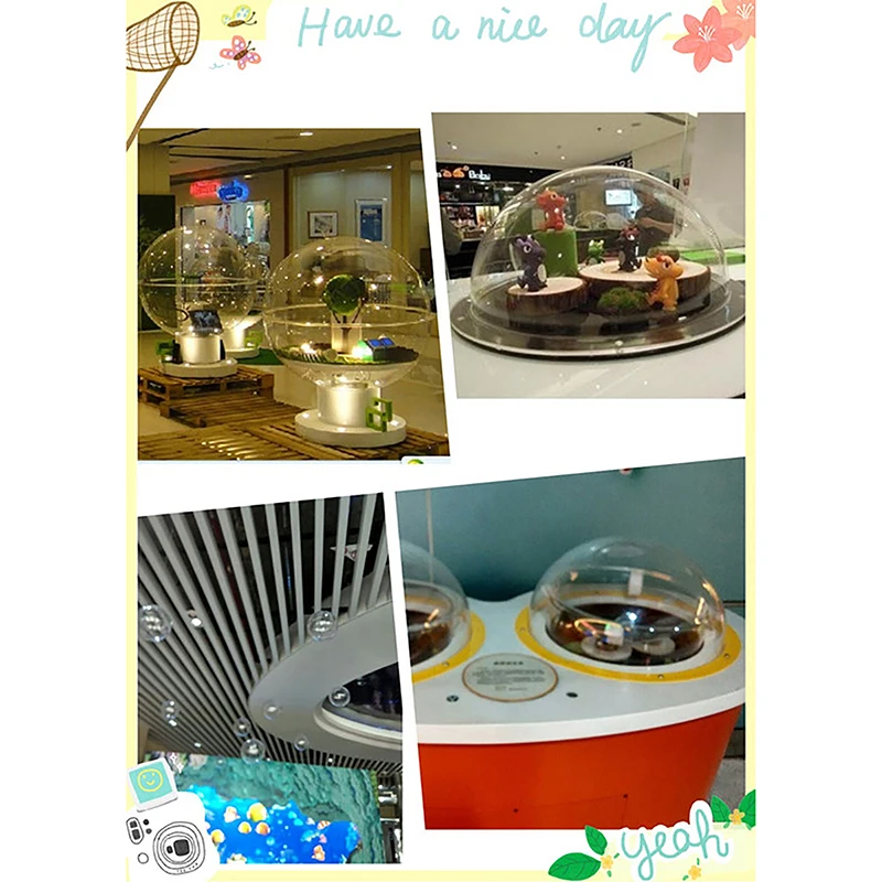 보안 카메라용 아크릴 돔 CCTV 돔 커버, 투명 돔 PC 소재, 실내 및 실외, 2 인치