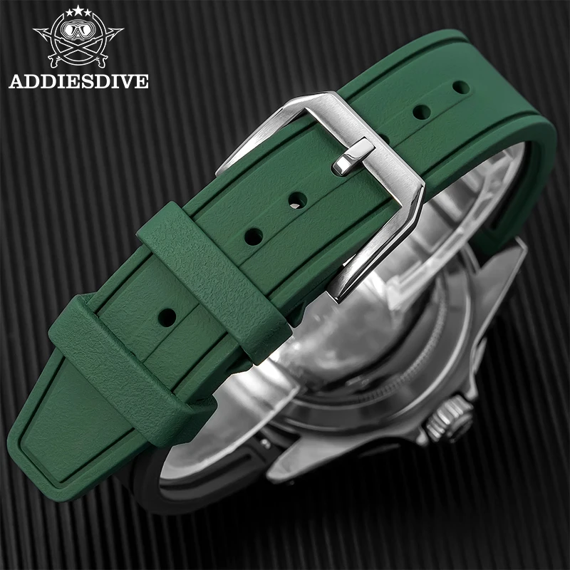 ADDIESDIVE Men’s VK64 Quartz Watch 38mm Retro Design Bubble Lens Chronograph Luminous Nylon Strap 316L Case 100m Waterproof