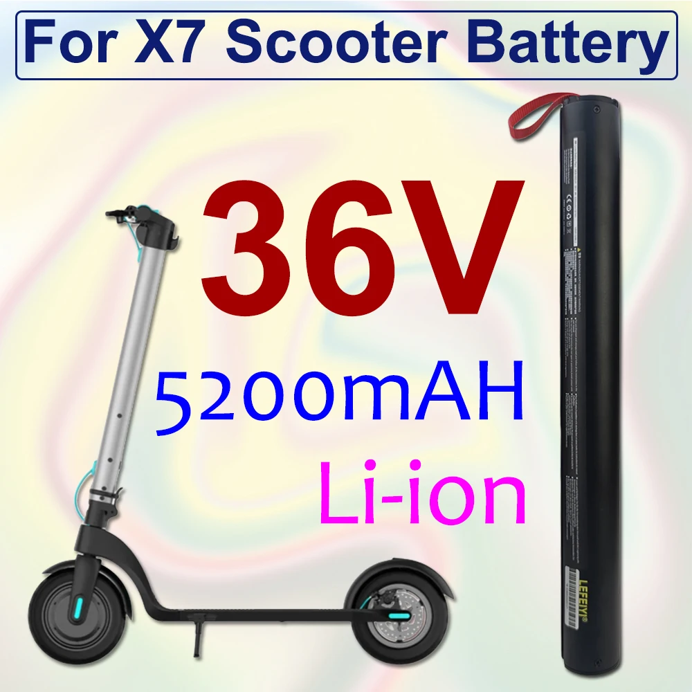 36V 5.2Ah X7 Scooter Battery Foldable Built-in Rechargeable Batteries For Huanxi HX X7 Scooter Scooter Battery 36v