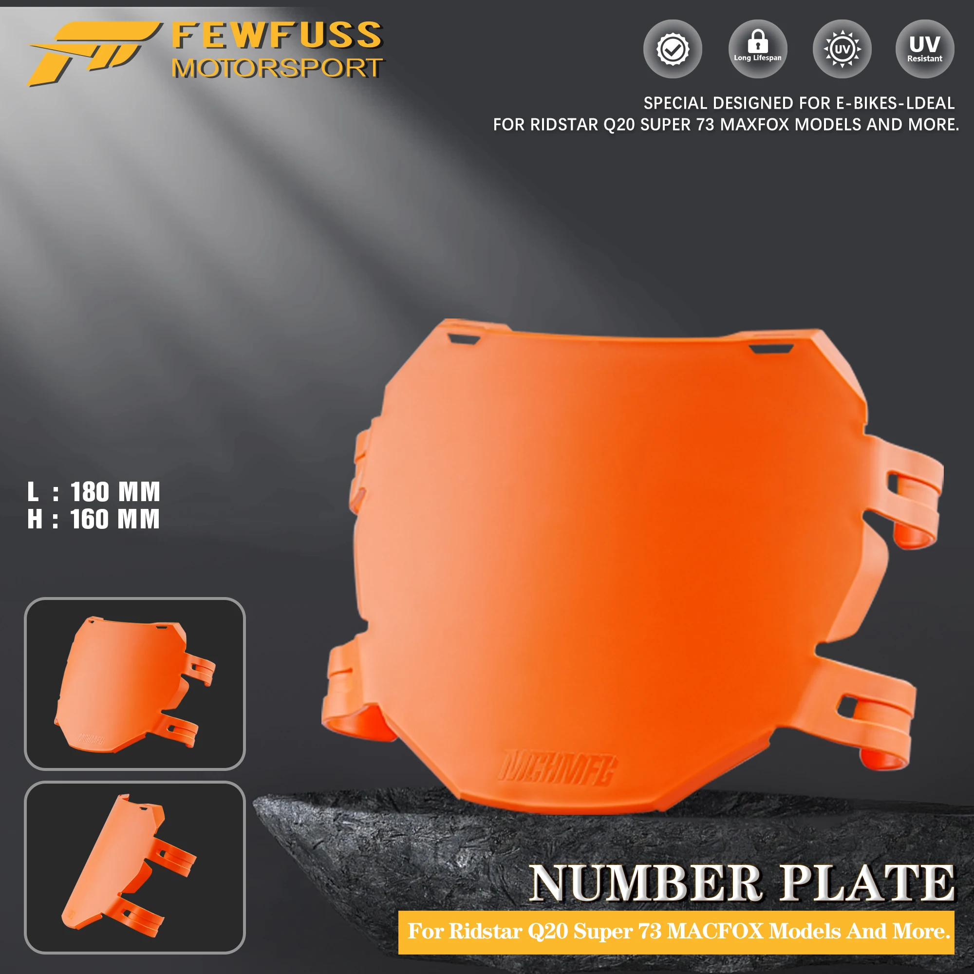 FEWFUSS Ebike Number Plate For Surron S X Motorcycle Accessories Front License Plate For Stark Varg Talaria Sting Electric