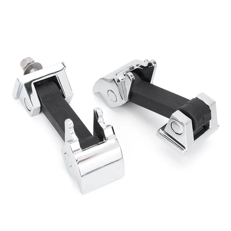 Chrome Hood Catch Kit Latch Locking Bracket Holder for Jeep Wrangler JK 2007-2017 Accessories