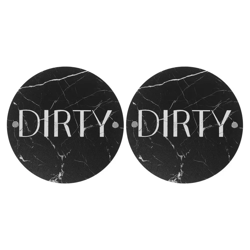 2Pcs Magnetic Dishwasher Clean Dirty Sign Double-Sided Kitchen Reminder Indicator Non-Scratch Dishwasher Magnet Label