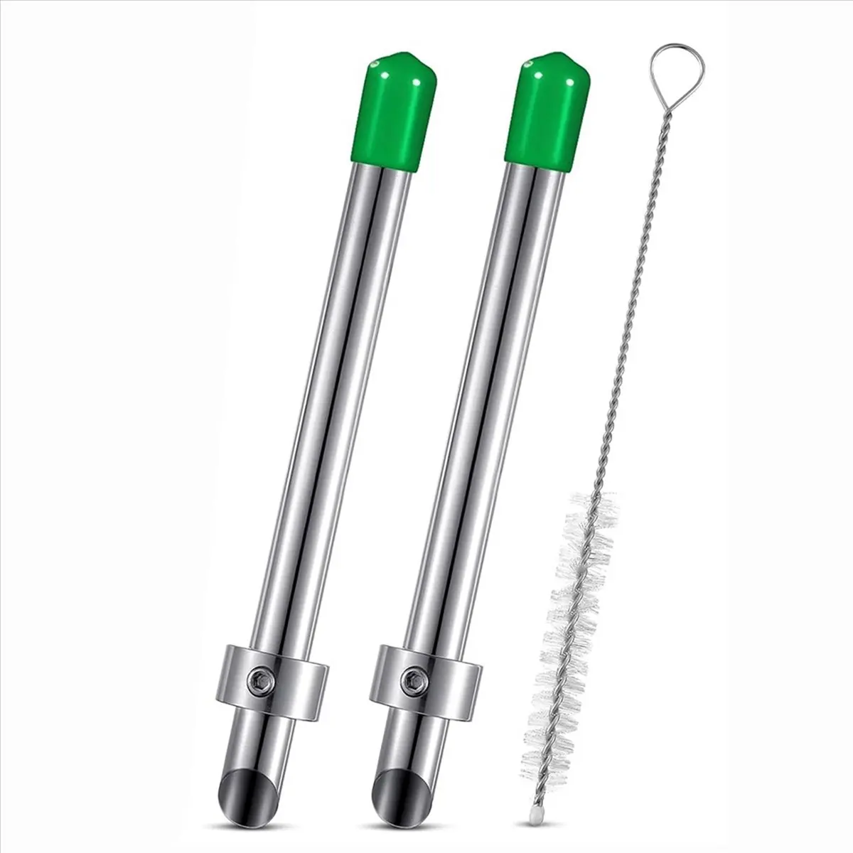 COFA 2 Pack Straw Puncher for Plastic Lids Lemonade Cups, Stainless Steel Straw Hole Puncher Punching Tools