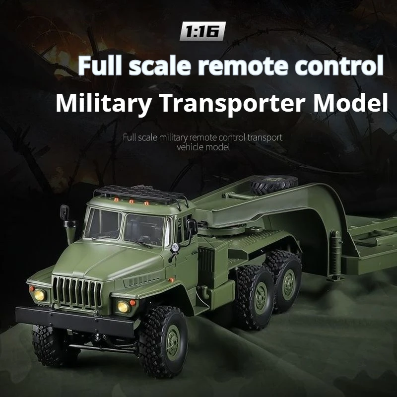 WPL B36-3 RC Militärtransportanhänger 1/16 6x6 6WD RTR – Vollständige Pro-Steuerung, ideal für Spielzeug für Erwachsene und Kinder