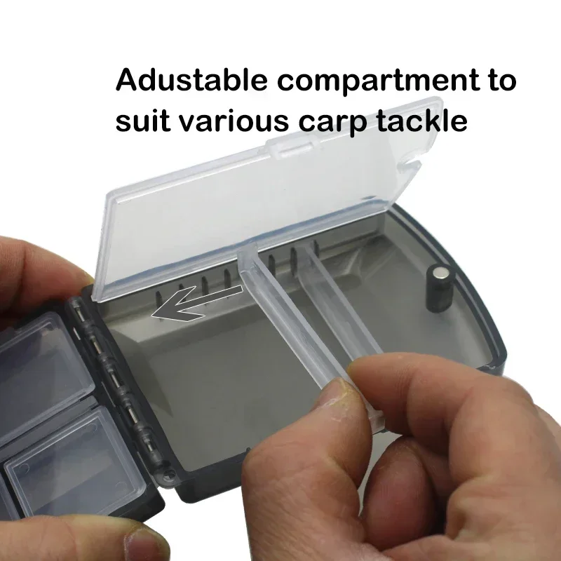 Organizador de aparejos de carpa – Caja almacenaje con tablero de pelo - imagen 4