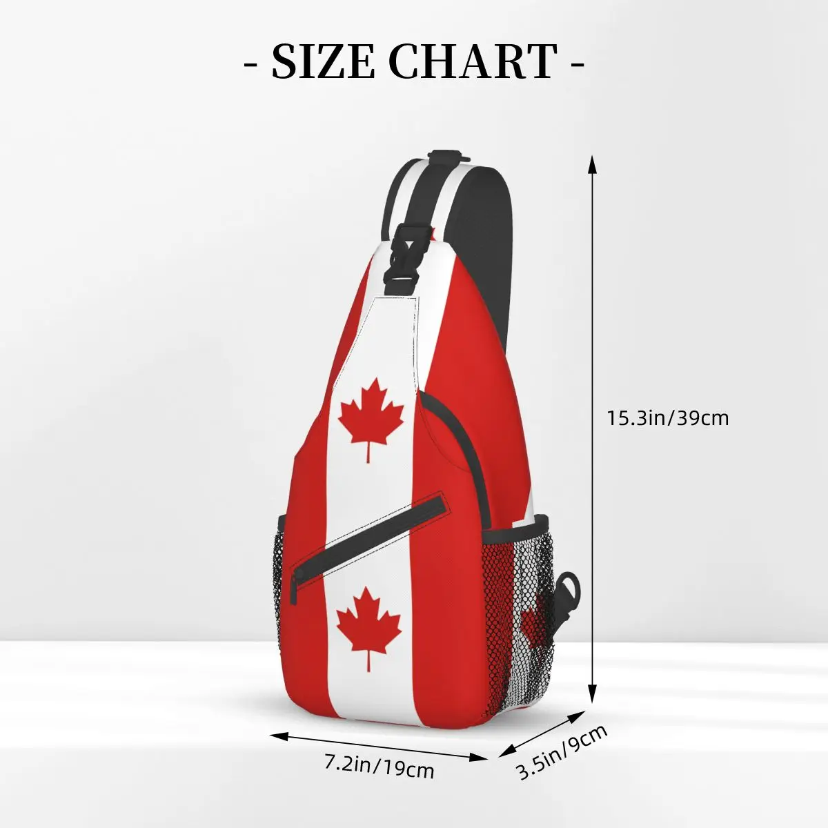 Bandeira Do Canadá Crossbody Sling Bag Pequeno Peito Bolsa Liberdade Globo Mochila de Ombro Mochila para Viagem Caminhadas Ciclismo Pacote