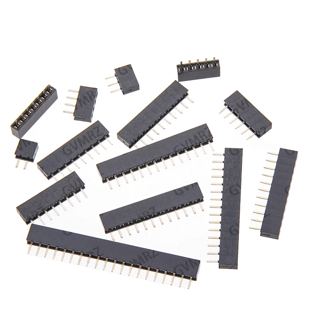 10pcs 1X 2X/2/3/4/5/6/8/10/40 PIN Single Row Straight FEMALE PIN HEADER 2.0MM 2MM Strip Connector So