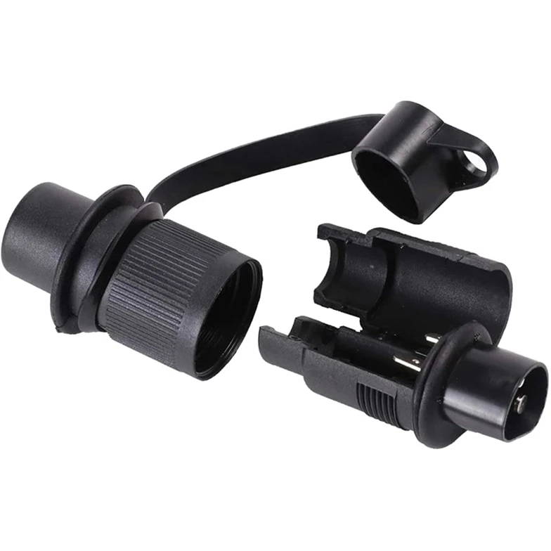 3 Pin Trailer Socket Connectors Round 3 Pole Plug-in Trailer Tractor Plug for Electrical Caravan Truck 12V