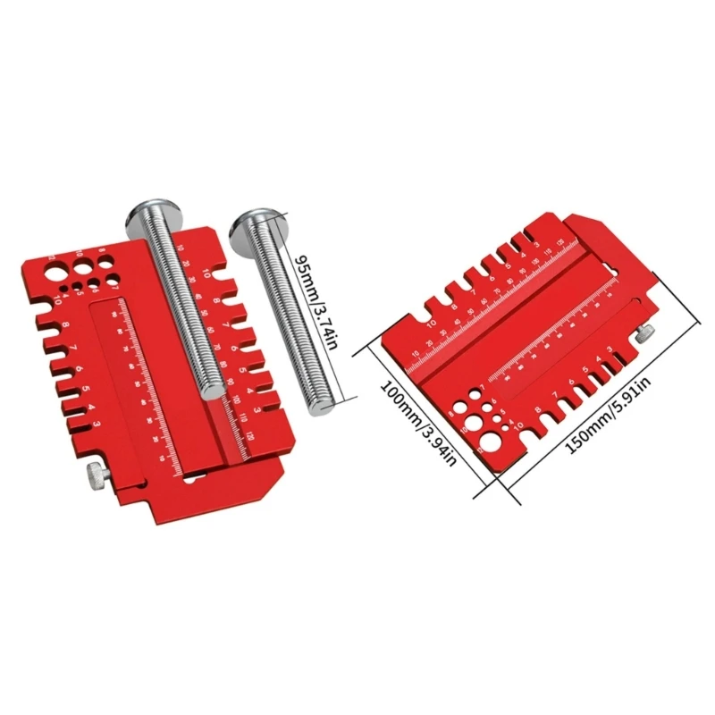   High Accuracy Aluminum Woodworking Caliper & Mortise Gauges Set Tool