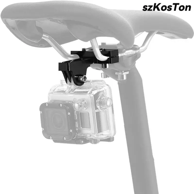 

For GoPro Accessories Bike Seat Tail Mount Rear CNC Aluminum Bicycle Back Holder For Go Pro 12 11 10 9 8 SJCAM Insta360 X3 GO 3