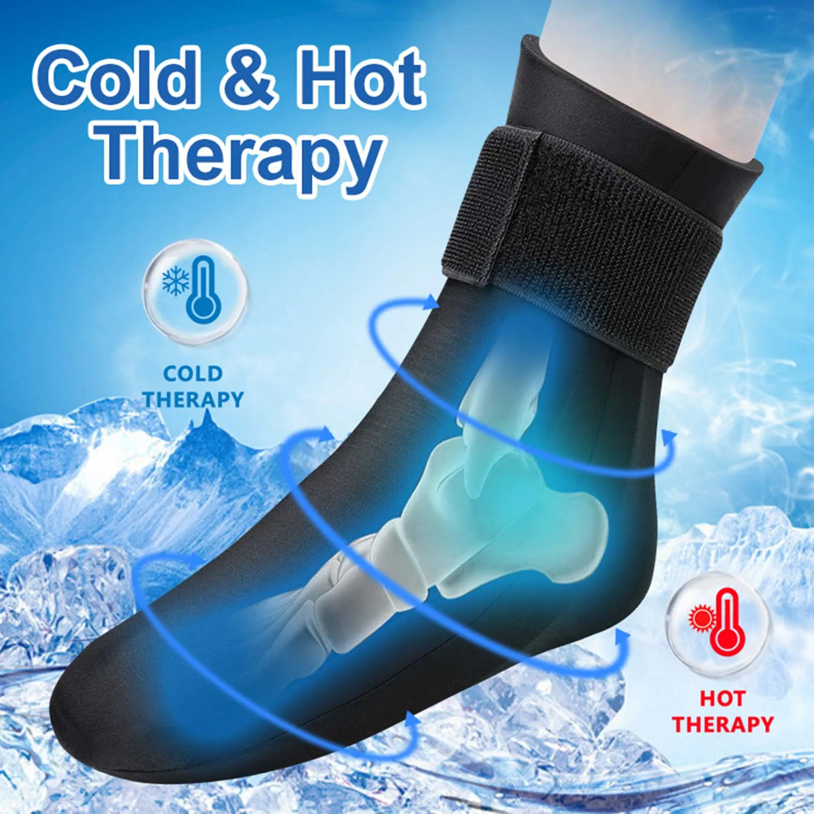 Thickened Solid Gel Ice Stockings Ankle Brace Gel Cold Packs Relief from Bruises Swelling