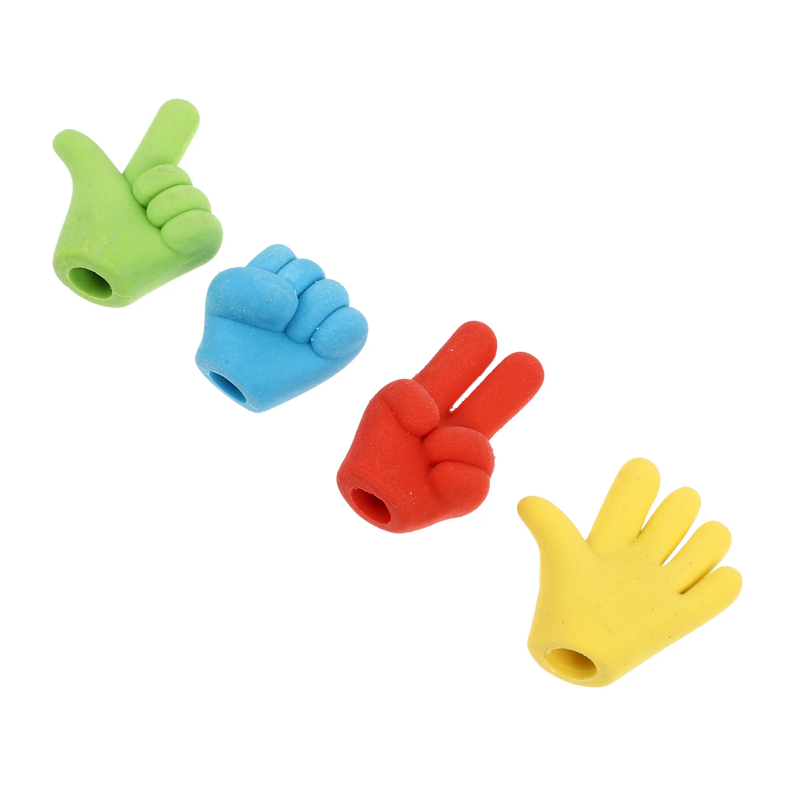 40Pcs Finger Shaped Eraser Cartoon Rubber Eraser Kindergarten School Students Gift Practical Supplies Kindergarten Stationery
