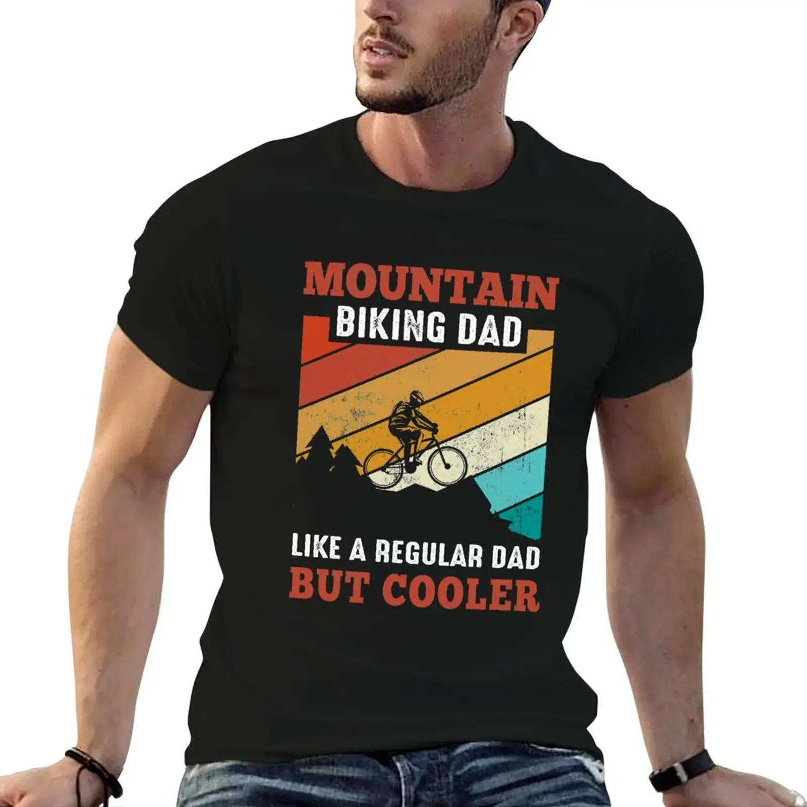 Mountain Biking Dad Like a Regular Dad But Cooler T-Shirt new edition plain blanks mens fashion