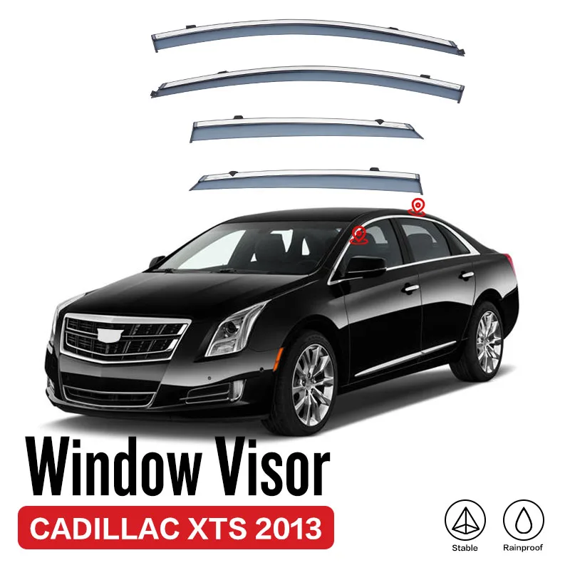 

For CADILLAC XTS 2013 Plas Plastic Window Visor Vent Shades Sun Rain Deflector Guard 4PCS/SE For CADILLAC XTS 2013