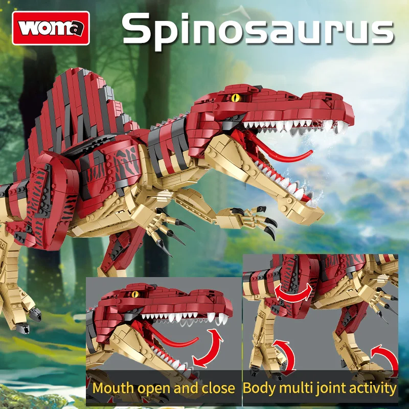 Big Dinosaur Building Block Jurassic Tyrannosaurus Rex World 2 DIY Assembly Bricks Figures Dino Pterosaur Toy Kids dinosaur Gift