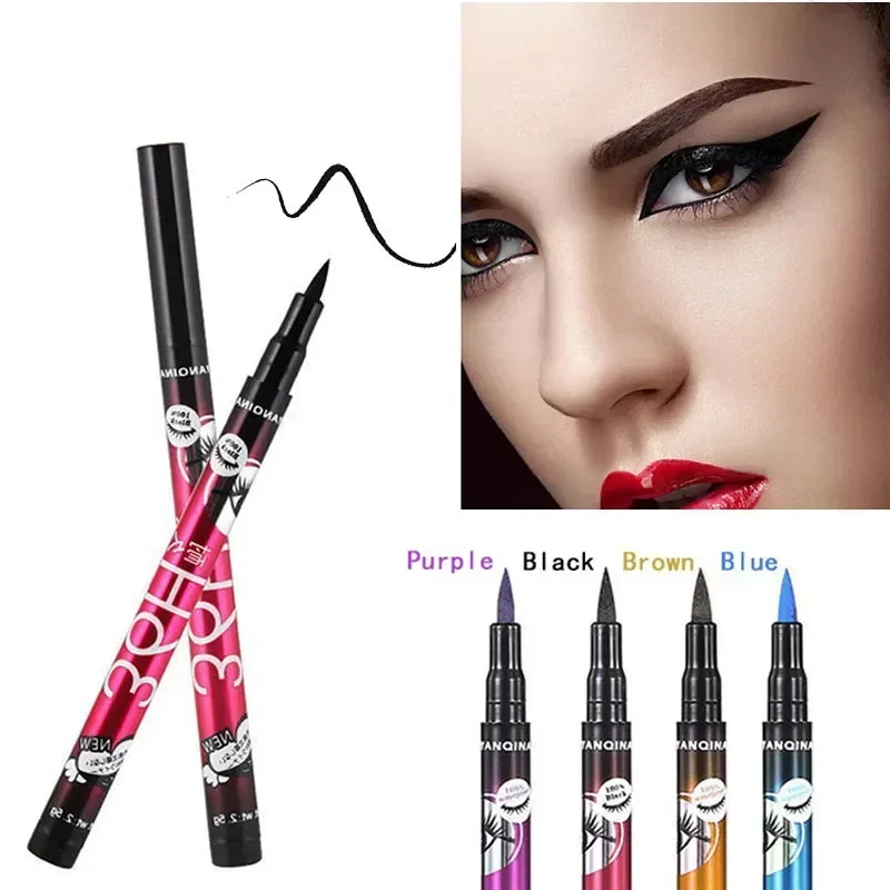 Schwarz Flüssigen Eyeliner Wasserdicht Eyeliner Bleistift 36H Lange Anhaltende Flüssigkeit Eye Liner Stift Schnell-Trocken Keine Blooming kosmetik