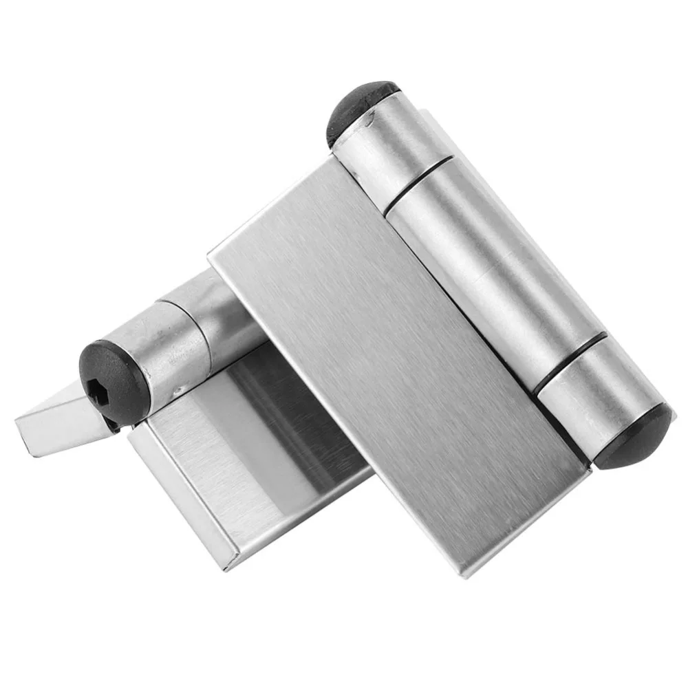 4pcs Durable Durable Spring Door Hinge Sturdy Weld Self Closing Hinge Stainless Steel Hinge Metal Gates