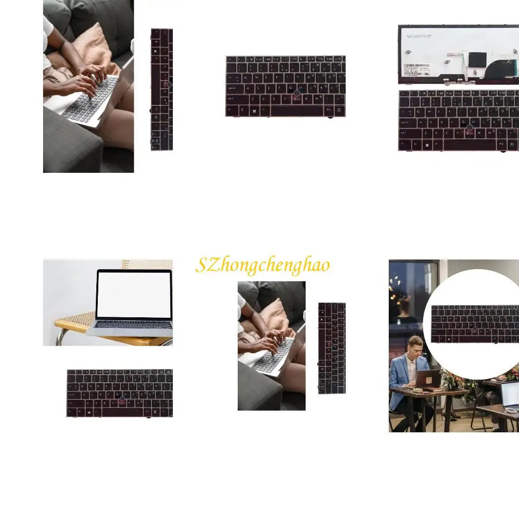 

Keyboards with Backlight & Silver Frame US Layout for Elitebook 2170P 693363-071 601D