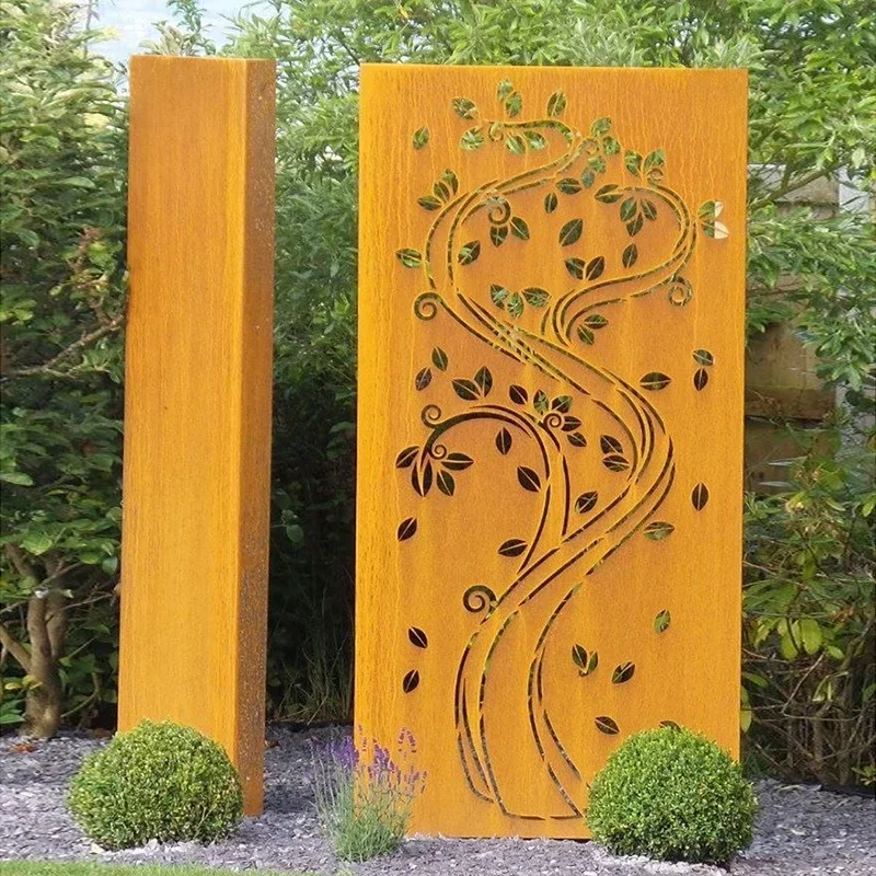 

Laser Cut Metal Panel Decorative Screen Outdoor Privacy Metal Layer Cut Screen Garden Screen