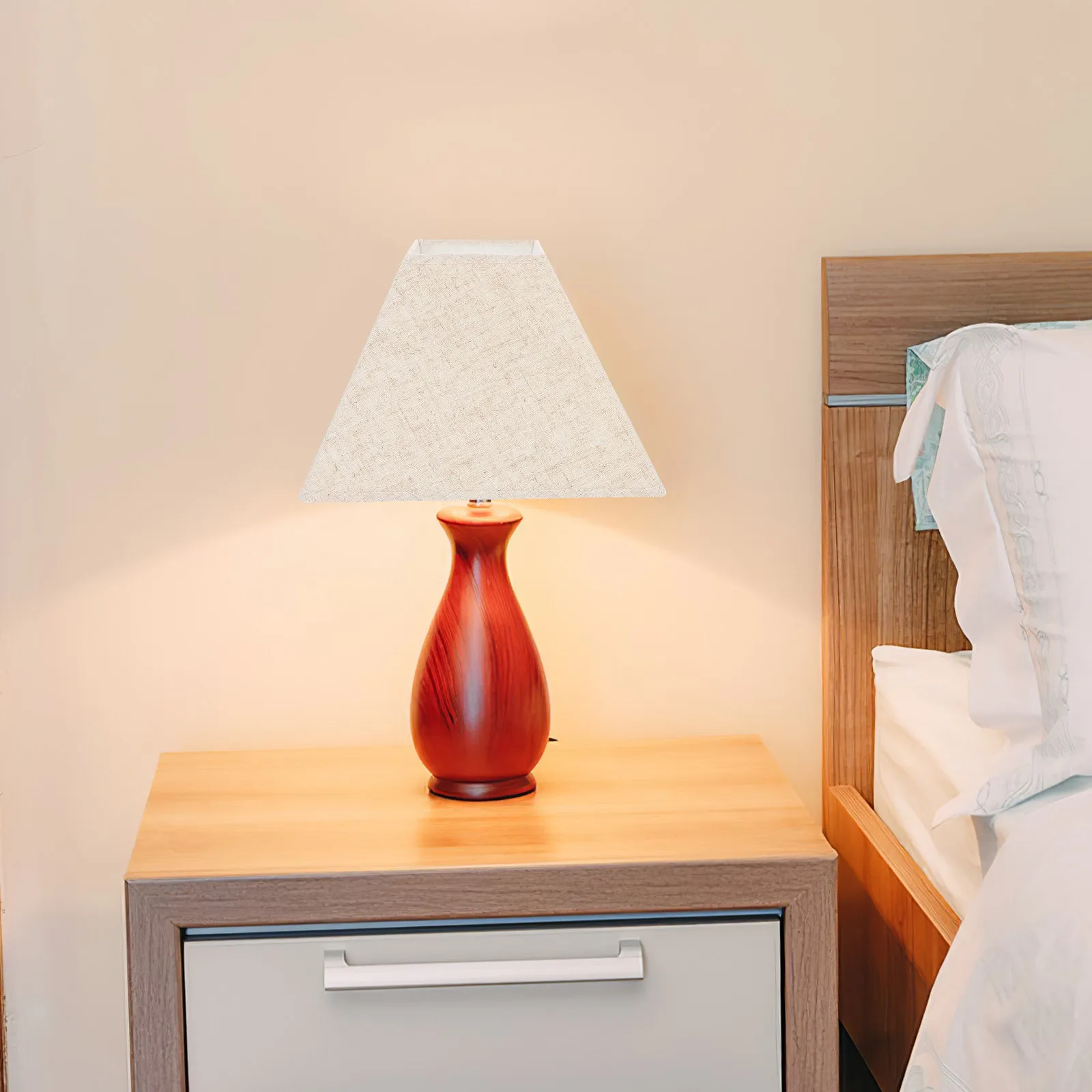 

1 шт. Простой тканевый абажур, рассеивающий мягкое свет, для защиты лампы, декоративный аксессуар для домашнего освещения в гостиной