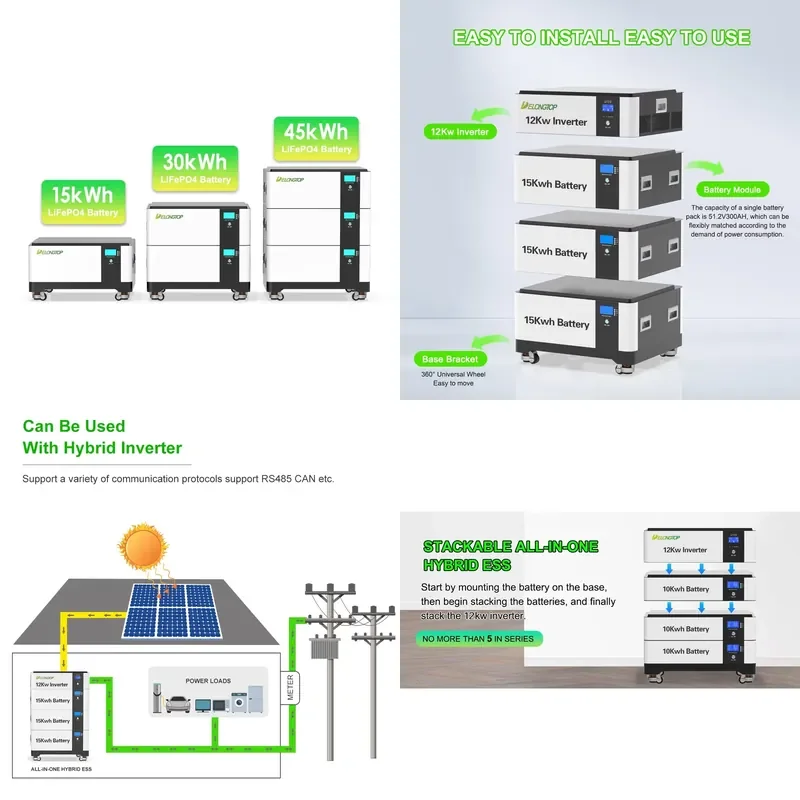 

【CHIMU HOME】 EU Stock 51.2V 200/300Ah Solar Storage Battery 8-12KW