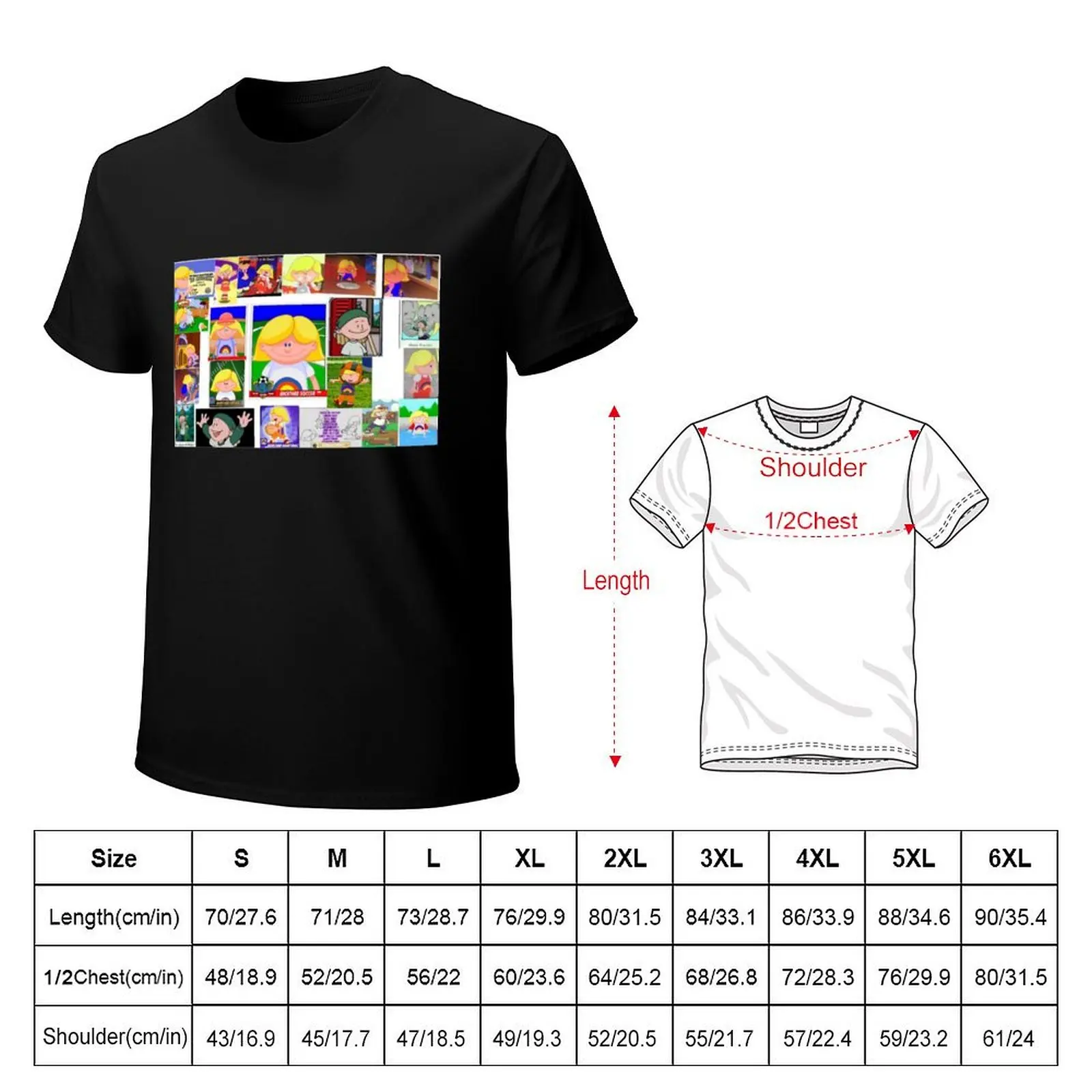 Annie Frazier collage T-Shirt Relaxed Casual Short Sleeve Tee