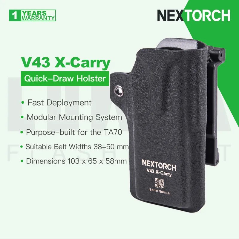 Nextorch V43 X-Carry Quick-Draw Flashlight Holster,360 Degree Rotation,for TA70